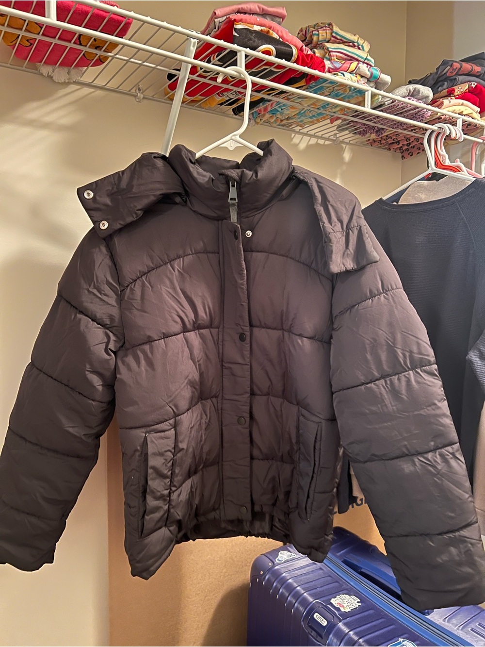 Black Quilted Puffer Jacket